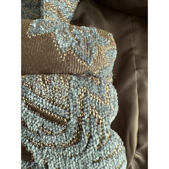 Vintage ELCC Jade Teal Bronze Paisley Tapestry Art-to-Wear Jacket Blazer size M - Picture 8 of 11